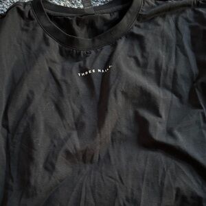 NWOT.. Three Nails Black Short Sleeve Men's Athletic Shirt